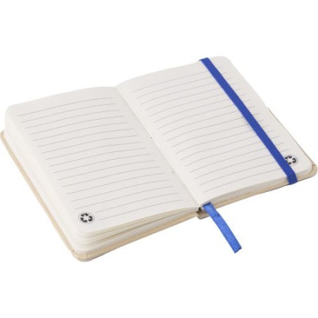 Carnet A6 personnalisé en matériau recyclé  - John Matières : caoutchouc Couleurs : blanc cadeau client original