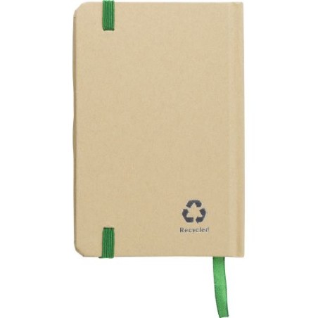 Carnet A6 personnalisé en matériau recyclé  - John Matières : caoutchouc Couleurs : blanc personnalisation rapide en France
