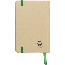 Carnet A6 personnalisé en matériau recyclé  - John Matières : caoutchouc Couleurs : jaune goodies entreprise design