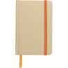 Carnet A6 personnalisé en matériau recyclé  - John Matières : caoutchouc Couleurs : orange goodies publicitaire événementiel