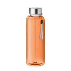 Bouteille  en Tritan 500ml personnalisée UTAH Matières : tritan Couleurs : orange transparent marquage laser ultra précis