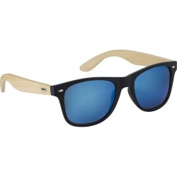 Lunettes de soleil s en ABS et bambou - Luis Matières : bambou Couleurs : bleu objet promotionnel éco-responsable