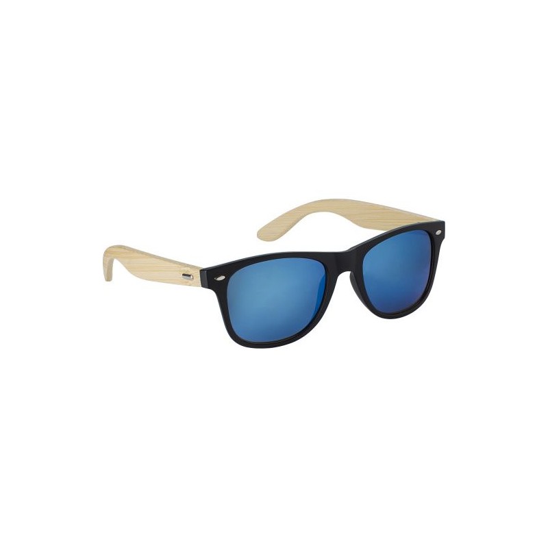 Lunettes de soleil s en ABS et bambou - Luis Matières : bambou Couleurs : bleu objet promotionnel éco-responsable
