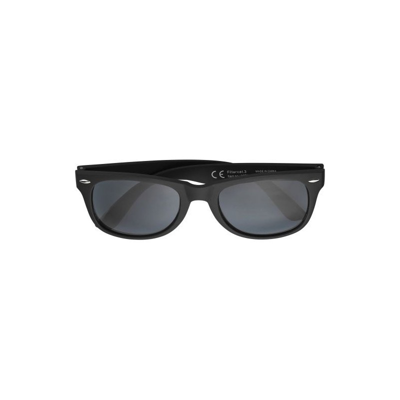 Lunettes de soleil s en polycarbonate recyclé personnalisées Angel Matières : métal Couleurs : noir marquage laser ultra précis