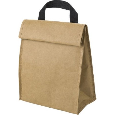 Sac isotherme  en papier laminé Declan Matières : polyester Couleurs : brun impression haute définition