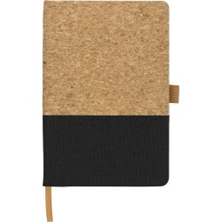 Carnet A5 Éco-responsable en Liège et Coton - Trevor Matières : liège Couleurs : noir livraison express 24h 48h