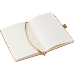 Carnet A5 Éco-responsable en Liège et Coton - Trevor Matières : liège Couleurs : blanc impression logo haute qualité