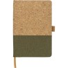 Carnet A5 Éco-responsable en Liège et Coton - Trevor Matières : liège Couleurs : vert impression haute définition