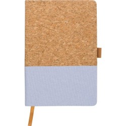 Carnet A5 Éco-responsable en Liège et Coton - Trevor Matières : liège Couleurs : lilas personnalisable avec votre logo