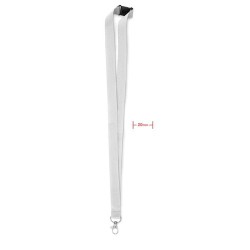 Lanyard Pratique en Métal 20mm Personnalisé pas cher - PANY Matières : PET Couleurs : blanc livraison express 24h 48h