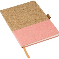 Carnet A5 Éco-responsable en Liège et Coton - Trevor Matières : liège Couleurs : lilas objet promotionnel éco-responsable