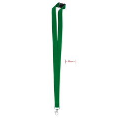 Lanyard Pratique en Métal 20mm Personnalisé pas cher - PANY Matières : PET Couleurs : vert marquage laser ultra précis