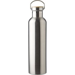 Bouteille isotherme double paroi  en acier inoxydable de 1 000 ml Damien Matières : silicone Couleurs : argenté