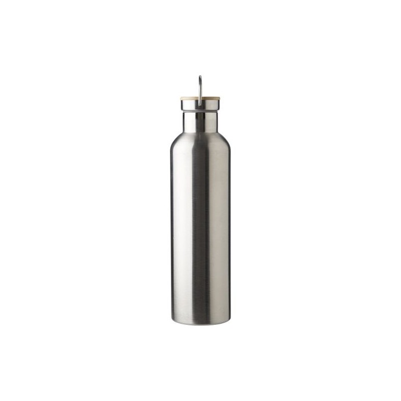Bouteille isotherme double paroi  en acier inoxydable de 1 000 ml Damien Matières : silicone Couleurs : argenté marquage laser u