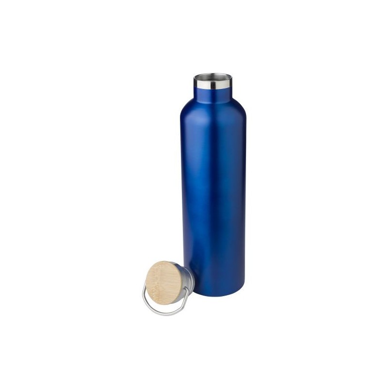 Bouteille isotherme double paroi  en acier inoxydable de 1 000 ml Damien Matières : silicone Couleurs : argenté objet promo peti