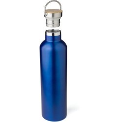 Bouteille isotherme double paroi  en acier inoxydable de 1 000 ml Damien Matières : silicone Couleurs : bleu goodies publicitair