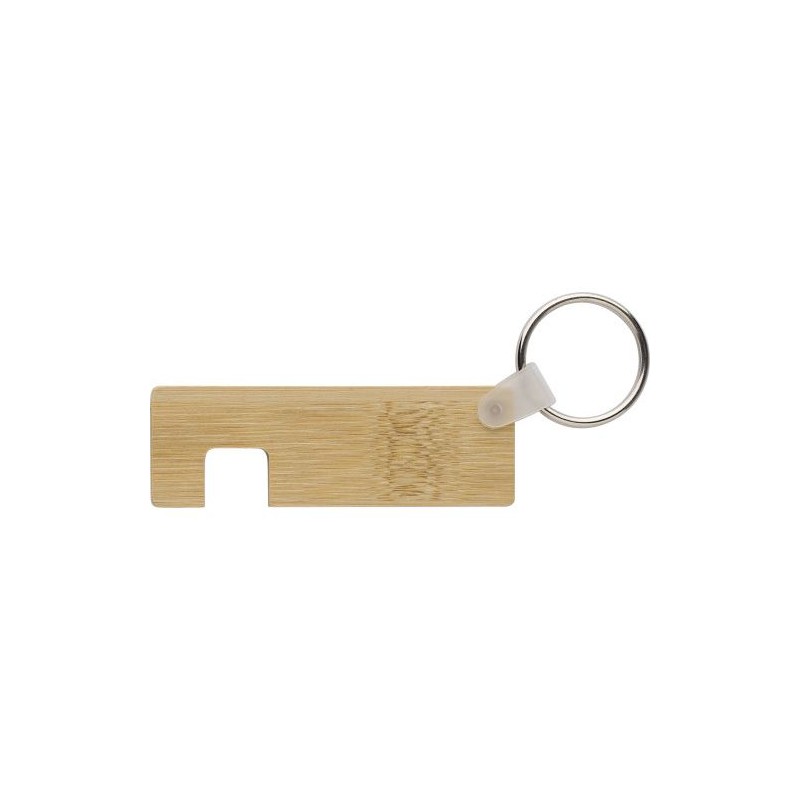 Porte-clés s en bambou avec support de téléphone - Orlando Matières : bambou Couleurs : brun