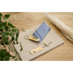 Porte-clés s en bambou avec support de téléphone - Orlando Matières : bambou Couleurs : brun impression haute définition
