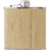 Flasque personnalisée en acier inoxydable et bambou - Hayden Matières : bois Couleurs : brun personnalisable avec votre logo