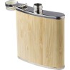 Flasque personnalisée en acier inoxydable et bambou - Hayden Matières : bois Couleurs : brun cadeau entreprise pas cher