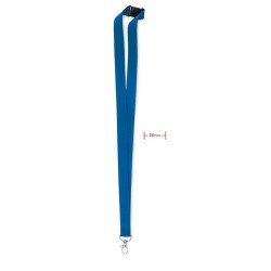 Lanyard Pratique en Métal 20mm Personnalisé pas cher - PANY Matières : PET Couleurs : bleu royal cadeau entreprise pas cher
