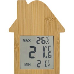 Station Météo Éco-responsable en Bambou - Lane Matières : bambou Couleurs : brun cadeau entreprise pas cher