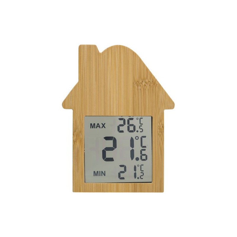Station Météo Éco-responsable en Bambou - Lane Matières : bambou Couleurs : brun cadeau entreprise pas cher