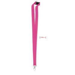 Lanyard Pratique en Métal 20mm Personnalisé pas cher - PANY Matières : PET Couleurs : fuchsia personnalisable avec votre logo