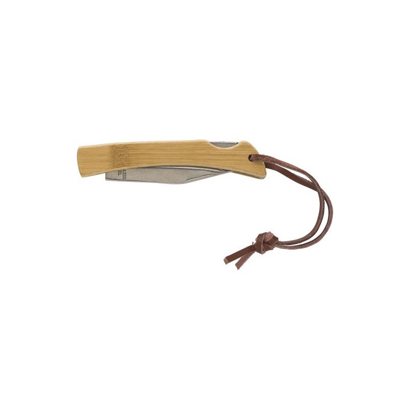 Canif Pratique et Élégant en Acier Inoxydable et Bambou - Beckett Matières : bambou Couleurs : brun