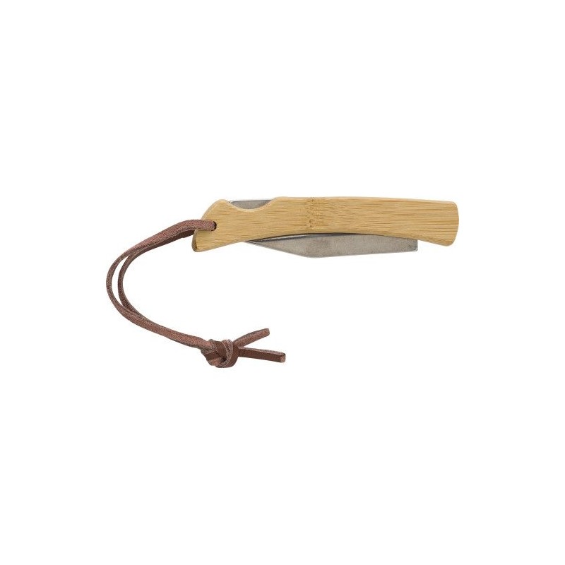 Canif Pratique et Élégant en Acier Inoxydable et Bambou - Beckett Matières : bambou Couleurs : brun personnalisable avec votre l