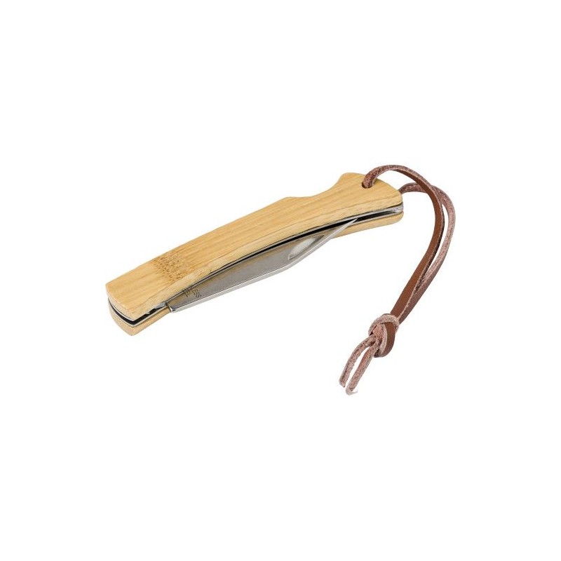 Canif Pratique et Élégant en Acier Inoxydable et Bambou - Beckett Matières : bambou Couleurs : brun impression haute définition