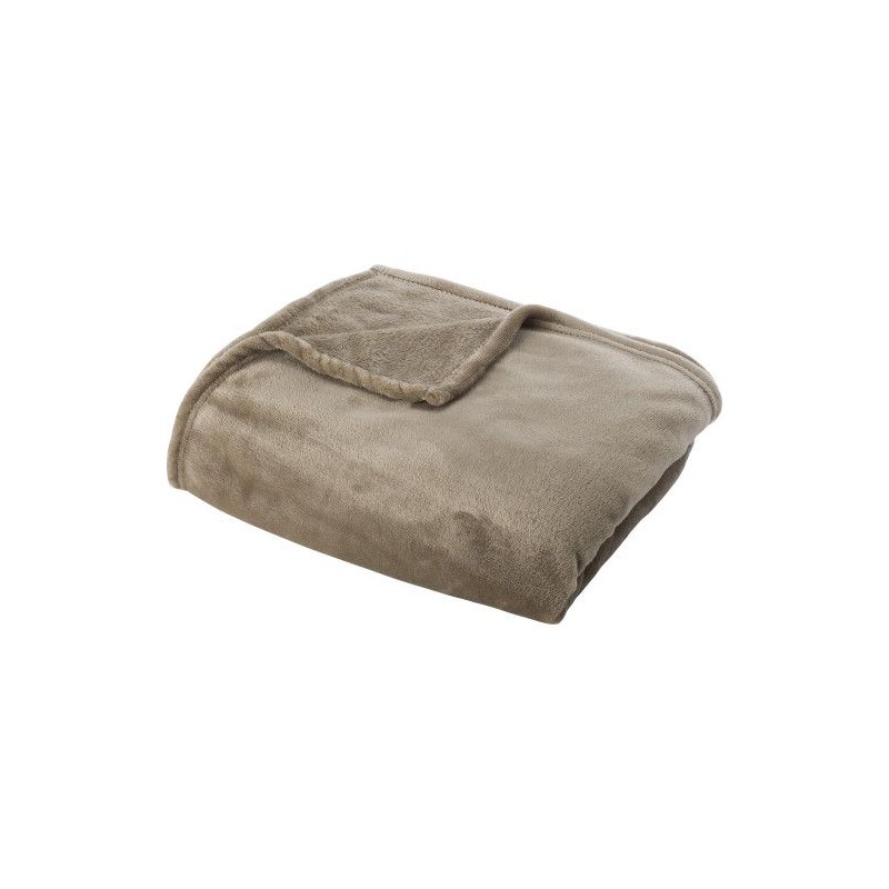 Plaid polaire en flanelle personnalisable 120x150 cm Sean Matières : polyester Couleurs : kaki personnalisation sur mesure