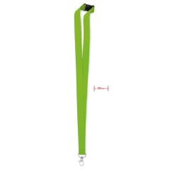 Lanyard Pratique en Métal 20mm Personnalisé pas cher - PANY Matières : PET Couleurs : vert citron personnalisation rapide en Fra