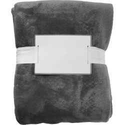 Plaid polaire en flanelle personnalisable 120x150 cm Sean Matières : polyester Couleurs : gris impression haute définition