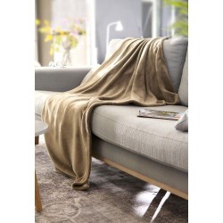 Plaid polaire en flanelle personnalisable 120x150 cm Sean Matières : polyester Couleurs : gris objet publicitaire robuste