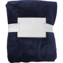 Plaid polaire en flanelle personnalisable 120x150 cm Sean Matières : polyester Couleurs : bleu personnalisable avec votre logo