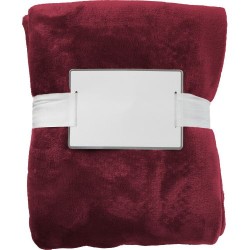 Plaid polaire en flanelle personnalisable 120x150 cm Sean Matières : polyester Couleurs : rouge cadeau entreprise pas cher
