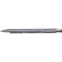 Stylo bille  en aluminium recyclé personnalisé - Kamari Matières : métal Couleurs : gris personnalisation rapide en France