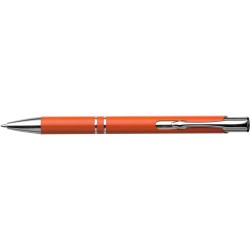 Stylo bille  en aluminium recyclé personnalisé - Kamari Matières : métal Couleurs : orange livraison express 24h 48h