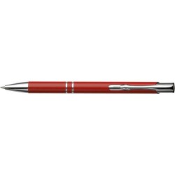 Stylo bille  en aluminium recyclé personnalisé - Kamari Matières : métal Couleurs : rouge marquage laser ultra précis