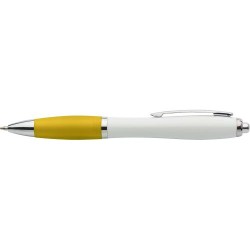 Stylo bille  en ABS recyclé - Trev Matières : métal Couleurs : jaune impression haute définition