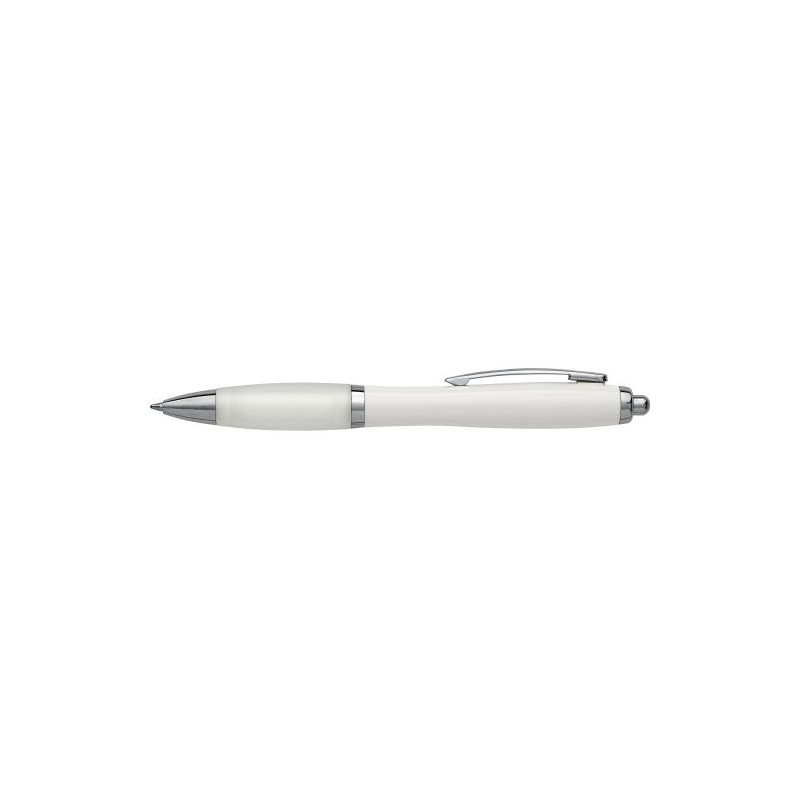 Stylo bille  en ABS recyclé - Hamza Matières : métal Couleurs : blanc
