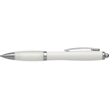 Stylo bille  en ABS recyclé - Hamza Matières : métal Couleurs : blanc