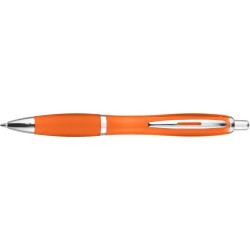Stylo bille  en ABS recyclé - Hamza Matières : métal Couleurs : orange impression haute définition