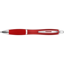Stylo bille  en ABS recyclé - Hamza Matières : métal Couleurs : rouge goodies publicitaire événementiel