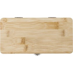 Boîte à Outils en Bambou Elmar - 27 Pièces Pratiques Personnalisé