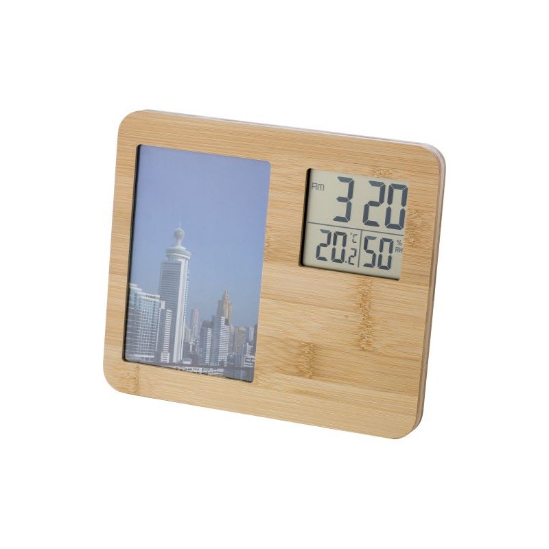 Station Météo en Bambou Colton - Élégance et Fonctionnalité