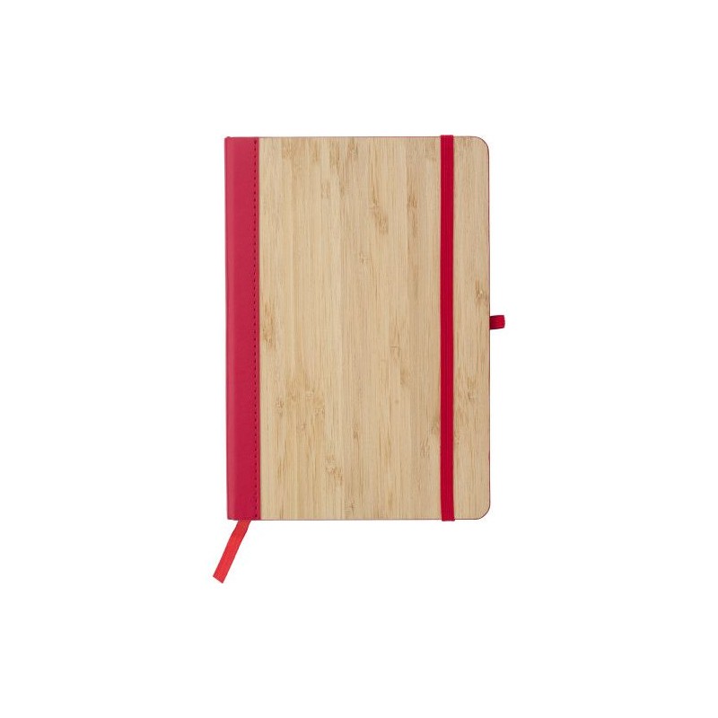 Carnet A5 Éco-responsable en Bambou et PU - Dorita Matières : polyester Couleurs : rouge