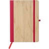 Carnet A5 Éco-responsable en Bambou et PU - Dorita Matières : polyester Couleurs : rouge