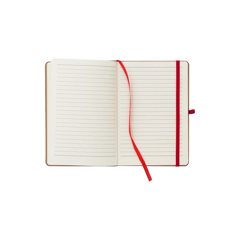 Carnet A5 Éco-responsable en Bambou et PU - Dorita Matières : polyester Couleurs : rouge personnalisation rapide en France